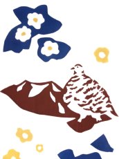 画像1: 中村染工場の手ぬぐい　カモシカとライチョウ (1)