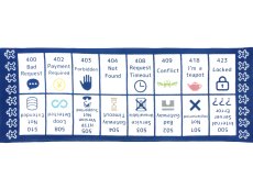 画像3: 黒猫舎の手ぬぐい　HTTPエラーコード (3)