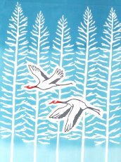 画像1: にじゆらの手ぬぐい　丹頂鶴 (1)