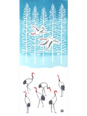 画像3: にじゆらの手ぬぐい　丹頂鶴 (3)