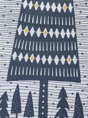 画像2: 【期間限定、11月9日20時〜販売開始】amiuの型染め手ぬぐい　森のクリスマスツリー (2)