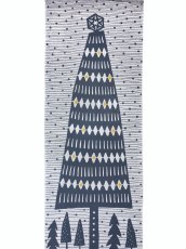 画像3: 【期間限定、11月9日20時〜販売開始】amiuの型染め手ぬぐい　森のクリスマスツリー (3)