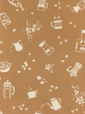 画像1: 【期間限定】amiuの型染め手ぬぐい　コーヒー (1)