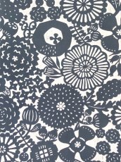 画像2: 【期間限定】amiuの型染め手ぬぐい　Another World ライトブラック・濃紺 (2)