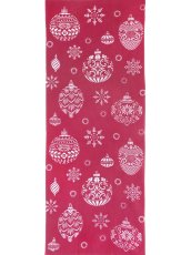 画像2: 【期間限定、11月9日20時〜販売開始】amiuの型染め手ぬぐい　Christmasオーナメント エンジ (2)