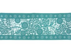 画像3: 【期間限定、11月9日20時〜販売開始】amiuの型染め手ぬぐい　幸せを運ぶねこ グリーン (3)