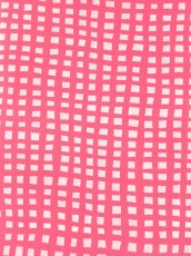 画像1: 【期間限定】amiuの型染め手ぬぐい　格子 ベリーピンク (1)