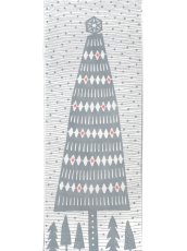 画像3: 【期間限定】amiuの型染め手ぬぐい　森のクリスマスツリー グレー (3)