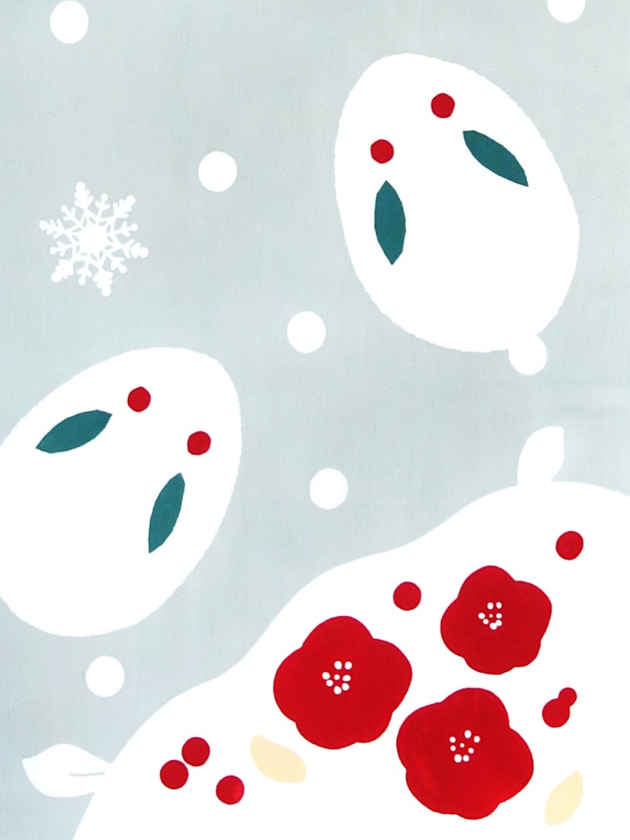 画像2: 和布華の手ぬぐい　雪うさぎの集会 (2)
