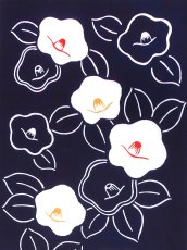 画像1: 和布華の手ぬぐい　椿 (1)