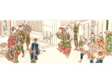 画像3: 【期間限定、12月1日20時より販売開始】【蔦重ゆかりの浮世絵師】ルミロックの手ぬぐい　吉原狐舞図 (3)