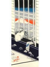 画像3: 【期間限定、12月1日20時より販売開始】【蔦重ゆかりの浮世絵師】ルミロックの手ぬぐい　浅草田甫 酉の町詣 (3)