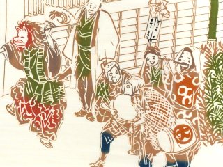 期間限定】【蔦重ゆかりの浮世絵師】ルミロックの手ぬぐい 吉原狐舞図
