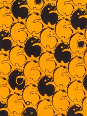 画像2: 【数量限定、12月7日20時〜販売開始】喜多屋商店の手ぬぐい うまづくし 山吹 (2)