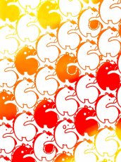 画像1: 【数量限定、12月7日20時〜販売開始】喜多屋商店の手ぬぐい うまづくし グラデーション (1)