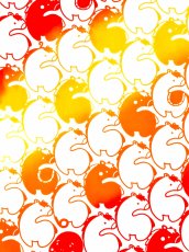 画像2: 【数量限定、12月7日20時〜販売開始】喜多屋商店の手ぬぐい うまづくし グラデーション (2)