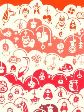 画像1: 梨園染の手ぬぐい　つるし飾り (1)