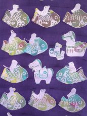 画像1: 【数量限定、12月25日20時〜販売開始】Sarasa-textileの2026年干支「午」手ぬぐい　午 紫【お一人様一点限り】 (1)