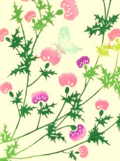 画像2: 和布華の手ぬぐい　アザミ (2)