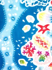 画像2: ヤギセイの紅型作家手ぬぐい　ハナミノカサゴ舞う海 (2)