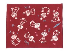 画像1: ムーミン注染ハンカチ　リトルミイ 赤 (1)