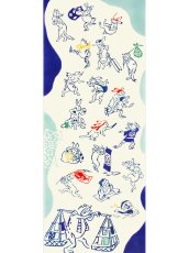 画像3: 【20周年記念】オリジナル手ぬぐい　鳥獣拭画（特製ステッカー付） (3)