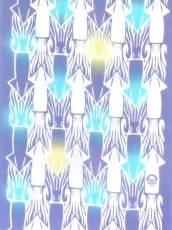 画像2: 【2月の期間限定、2月8日20時〜販売開始】晴三の手ぬぐい　Hot & Cool 青 (2)