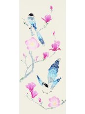 画像3: 梨園染の手ぬぐい　木蓮に尾長 (3)