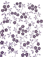 画像1: あひろ屋の手ぬぐい　枝桜 ぶどう鼠色 (1)