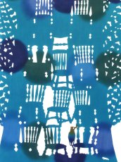 画像2: 【※3月1日20時〜販売開始予定、3月の期間限定】木下恵の手ぬぐい　家具屋のキツツキさん そらいろ（初登場） (2)