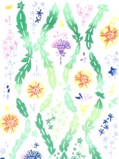 画像1: misuzu uta（みすゞうた）手ぬぐい　星とたんぽぽ (1)