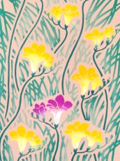 画像2: 【4月の限定販売、3月29日20時〜販売開始】紺屋乃加藤の手ぬぐい　フリージア（新作） (2)