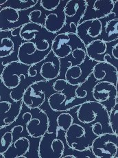 画像1: 【4月の限定販売、3月29日20時〜販売開始】紺屋乃加藤の手ぬぐい　有刺鉄線唐草 紺（初登場） (1)