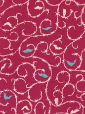 画像2: 【4月の限定販売、3月29日20時〜販売開始】紺屋乃加藤の手ぬぐい　有刺鉄線唐草 エンジ（初登場） (2)