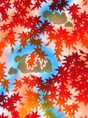 画像1: 【4月の限定販売、3月29日20時〜販売開始】紺屋乃加藤の手ぬぐい　滝紅葉（初登場） (1)