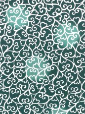 画像1: 【4月の限定販売、3月29日20時〜販売開始】紺屋乃加藤の手ぬぐい　ハート唐草 緑（初登場） (1)