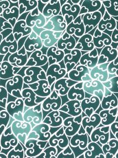 画像2: 【4月の限定販売、3月29日20時〜販売開始】紺屋乃加藤の手ぬぐい　ハート唐草 緑（初登場） (2)