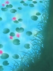 画像2: 【4月の限定販売、3月29日20時〜販売開始】紺屋乃加藤の手ぬぐい　睡蓮（初登場） (2)