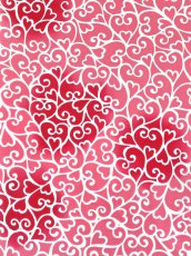 画像2: 【4月の限定販売、3月29日20時〜販売開始】紺屋乃加藤の手ぬぐい　ハート唐草 赤（初登場） (2)