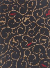 画像1: 【4月の限定販売、3月29日20時〜販売開始】紺屋乃加藤の手ぬぐい　有刺鉄線唐草 黒（初登場） (1)