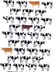 画像1: 【4月の限定販売、3月29日20時〜販売開始】紺屋乃加藤の手ぬぐい　牛（初登場） (1)