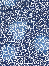 画像2: 【4月の限定販売、3月29日20時〜販売開始】紺屋乃加藤の手ぬぐい　ハート唐草 紺（初登場） (2)