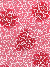 画像1: 【4月の限定販売、3月29日20時〜販売開始】紺屋乃加藤の手ぬぐい　ハート唐草 赤（初登場） (1)