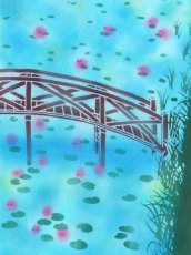 画像1: 【4月の限定販売、3月29日20時〜販売開始】紺屋乃加藤の手ぬぐい　睡蓮（初登場） (1)