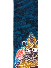 画像3: ヤギセイの紅型作家手ぬぐい　琉神シーサー (3)