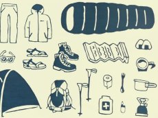 画像2: 梨園染の手ぬぐい　山道具 (2)