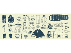 画像3: 梨園染の手ぬぐい　山道具 (3)