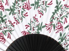 画像2: 染の安坊の手ぬぐい扇子　香るジャスミン (2)