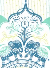 画像1: JIKAN STYLEの手ぬぐい　万福の象徴（アラベスクタイルシリーズ） (1)