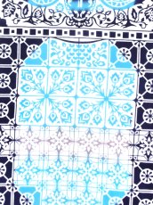 画像3: JIKAN STYLEの手ぬぐい　孔雀の宙（アラベスクタイルシリーズ） (3)